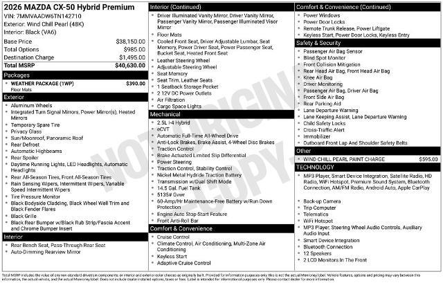 2026 MAZDA CX-5 - $36,995