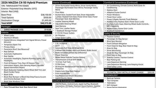 2026 Mazda CX-50 Hybrid Premium