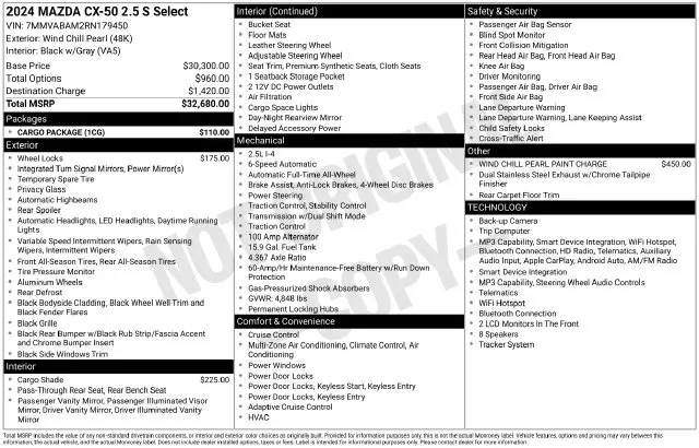 2024 MAZDA CX-5 - $25,997