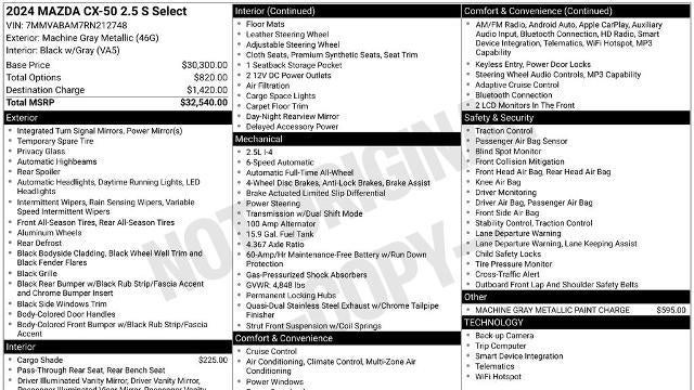 2024 Mazda CX-50 2.5 S Select
