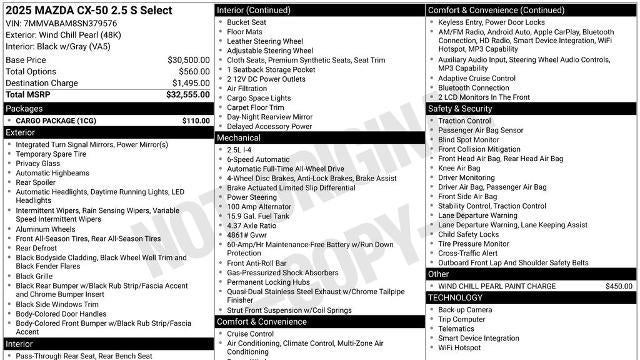 2025 Mazda CX-50 2.5 S Select