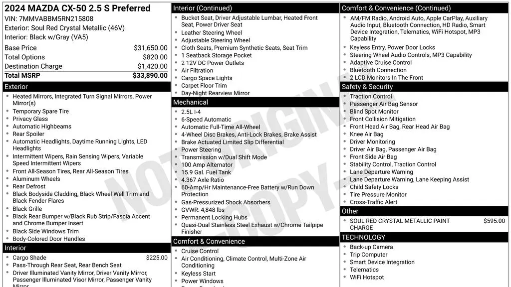 2024 Mazda CX-50 2.5 S Preferred