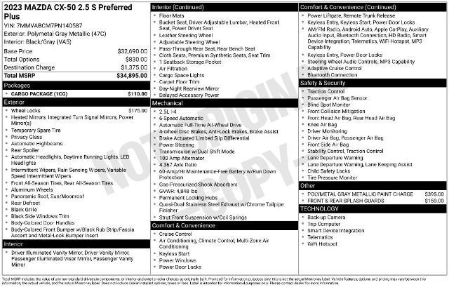 2023 MAZDA CX-5 - $24,000