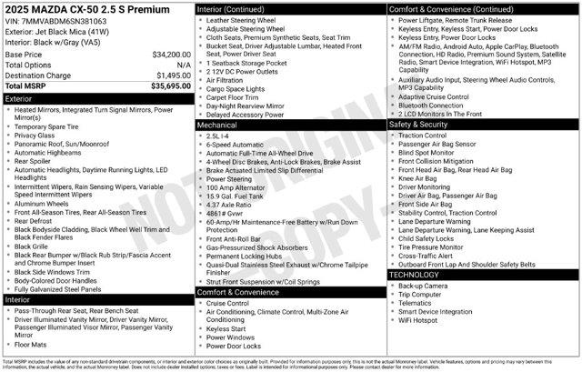 2025 MAZDA CX-5 - $30,380