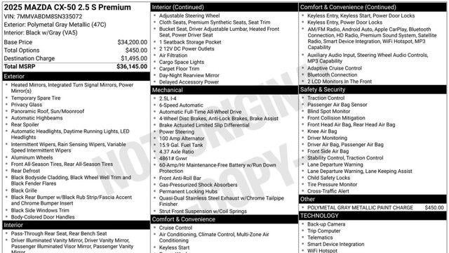2025 Mazda CX-50 2.5 S Premium