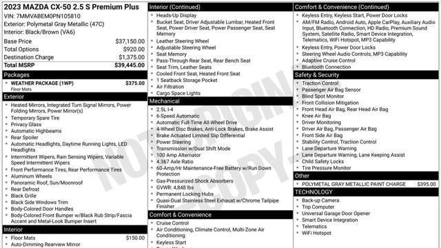 2023 Mazda CX-50 2.5 S Premium Plus