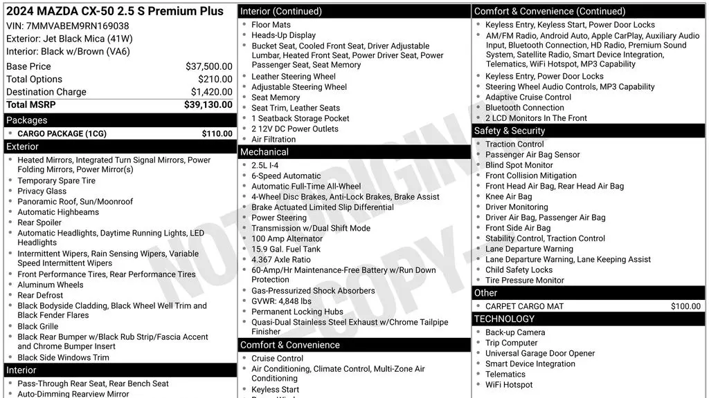 2024 Mazda CX-50 2.5 S Premium Plus