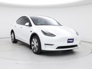 2023 Tesla Model Y with Pearl White Multi-Coat Exterior