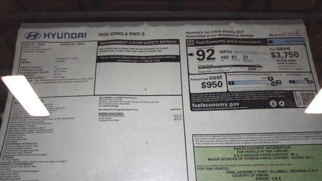 2026 Hyundai IONIQ 9 S