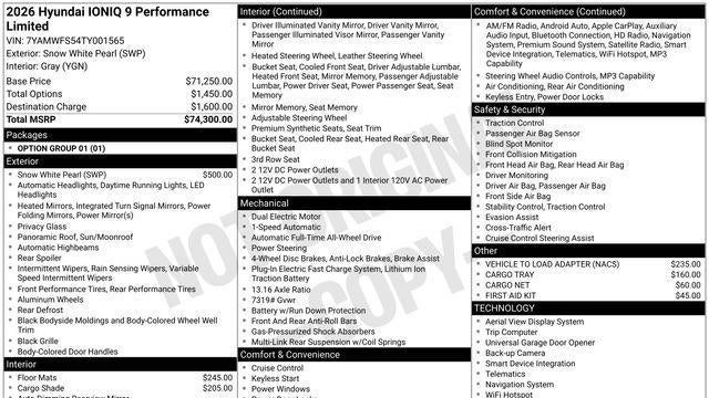 2026 Hyundai IONIQ 9 Performance Limited