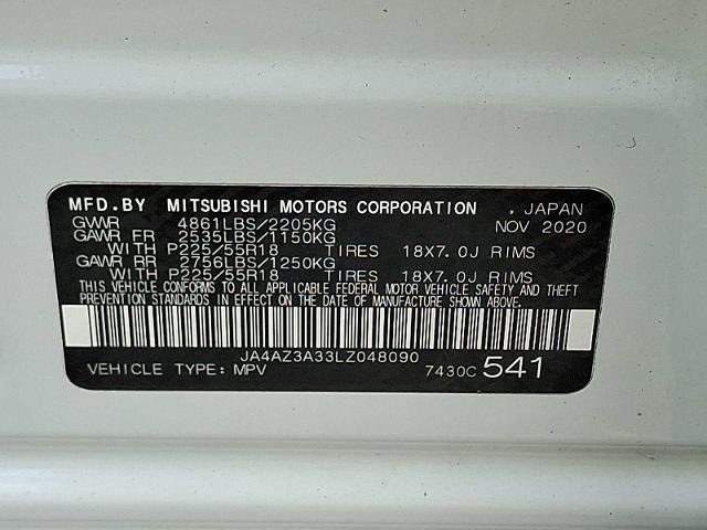 2020 Mitsubishi Outlander - $13,588