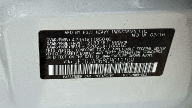 2016 Subaru Impreza 2.0i Premium