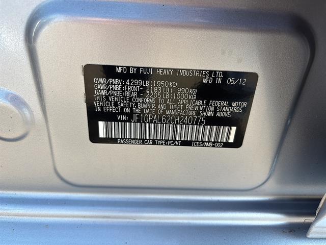 2012 Subaru Impreza - $8,900