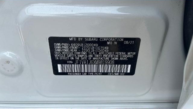 2021 Subaru WRX Limited