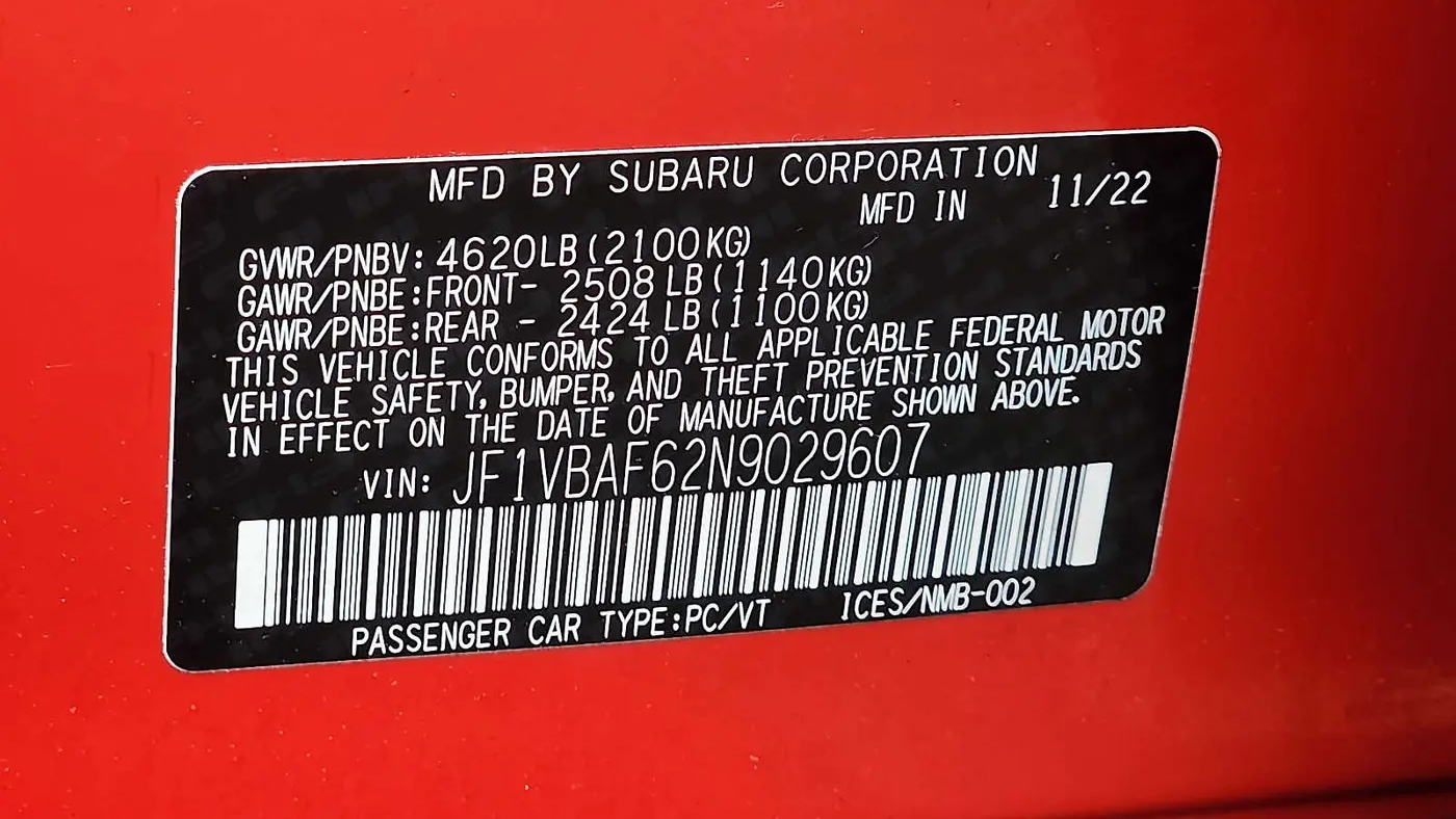 2022 Subaru WRX Premium