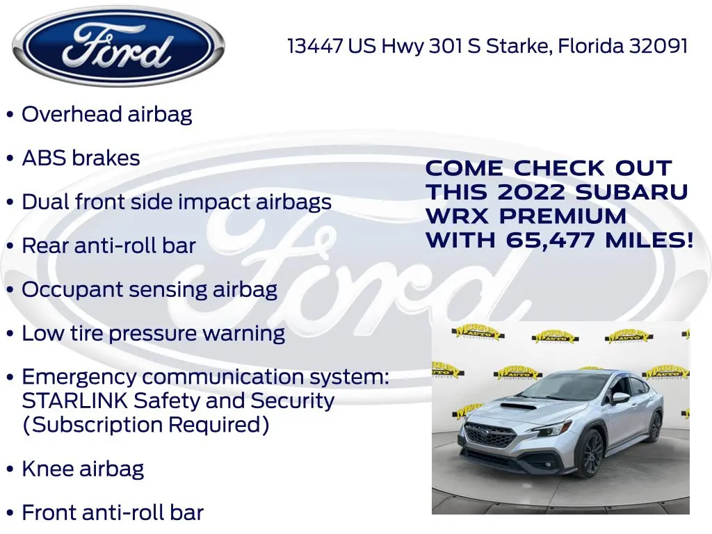 2022 Subaru WRX - $23,743