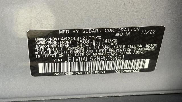 2022 Subaru WRX Limited