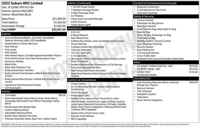 2023 Subaru BRZ Limited 2DR Coupe 6M
