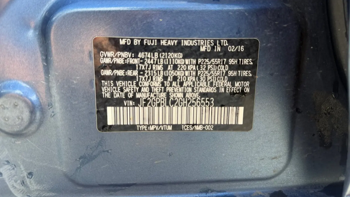2016 Subaru Crosstrek Hybrid Touring