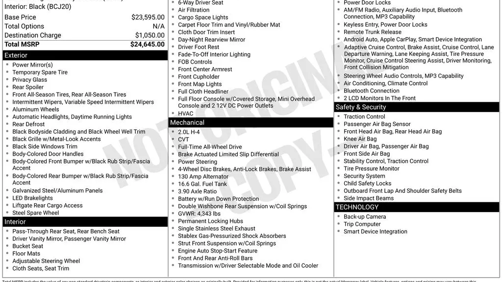 2021 Subaru Crosstrek Base