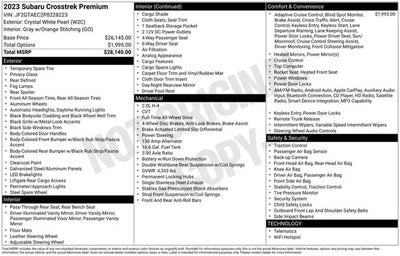 2023 Subaru Crosstrek AWD Premium 4DR Crossover CVT