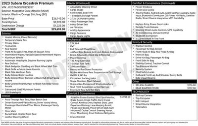 2023 Subaru Crosstrek AWD Premium 4DR Crossover CVT