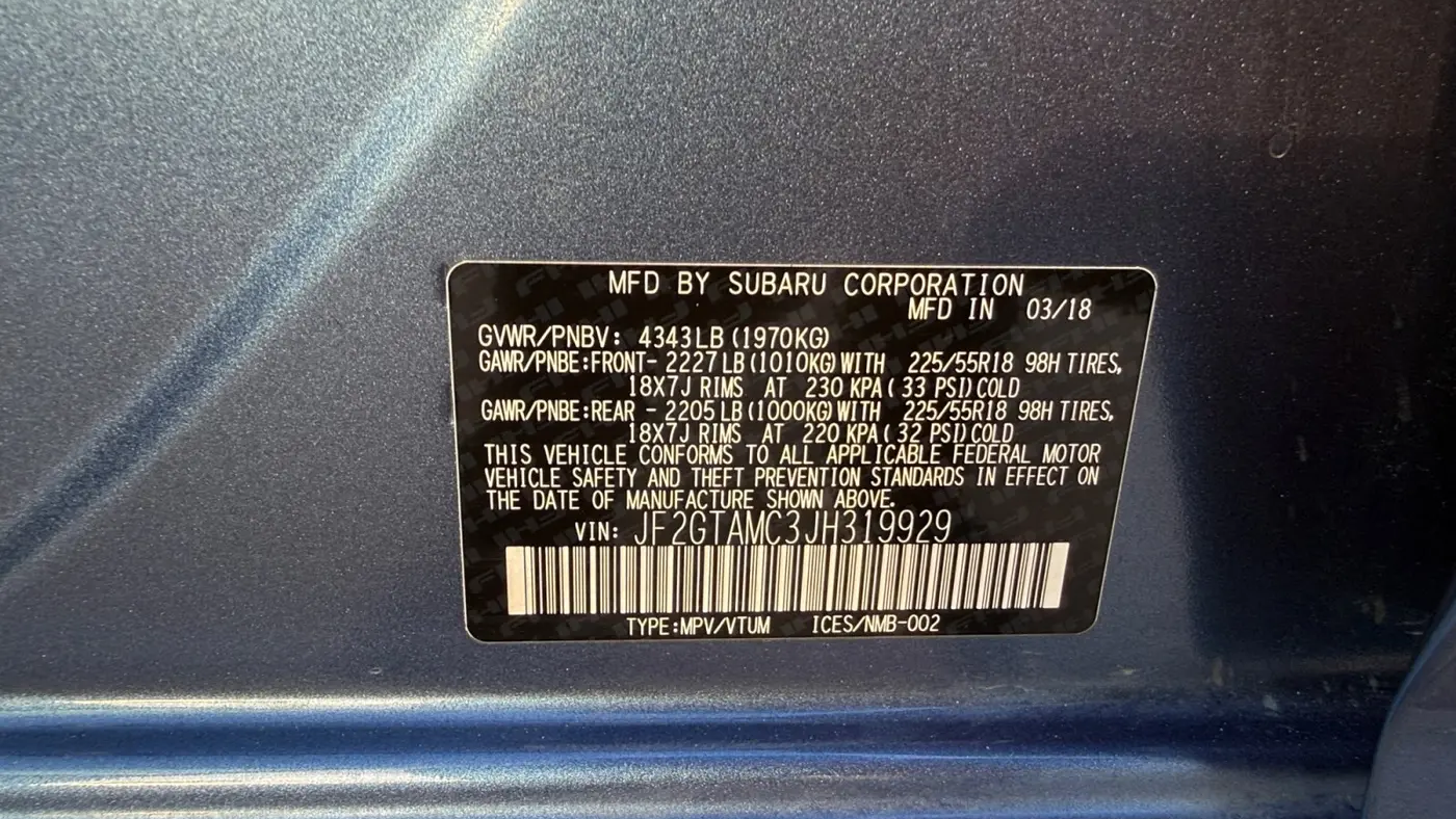 2018 Subaru Crosstrek 2.0i Limited