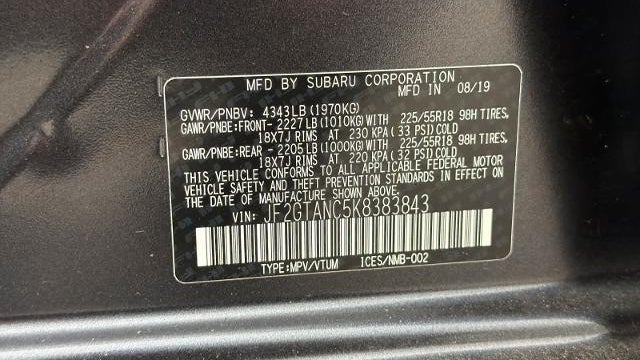 2019 Subaru Crosstrek 2.0i Limited