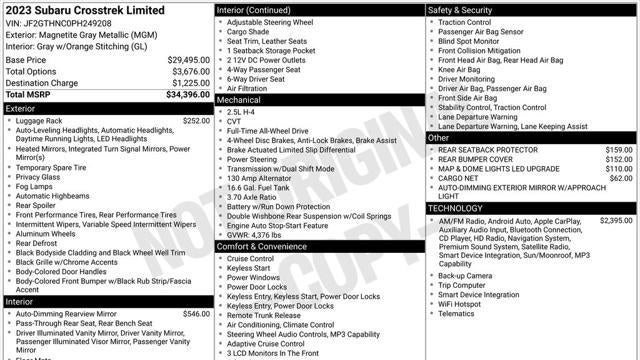 2023 Subaru Crosstrek Limited
