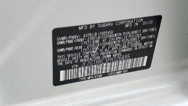 2023 Subaru Crosstrek Sport