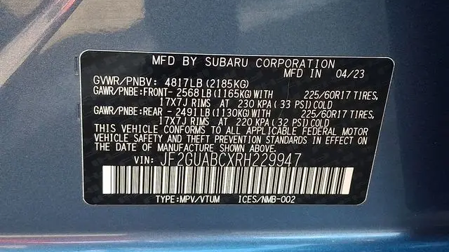 2024 Subaru Crosstrek Base