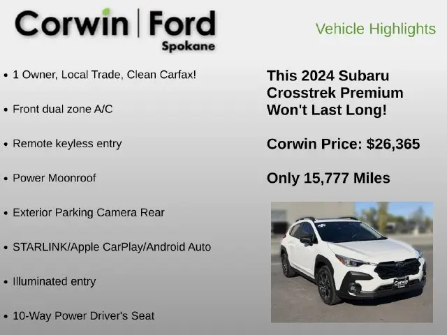 2024 Subaru Crosstrek - $26,365