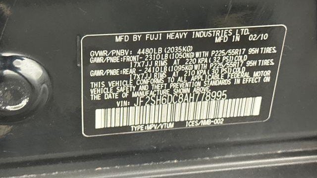 2010 Subaru Forester 2.5X Limited