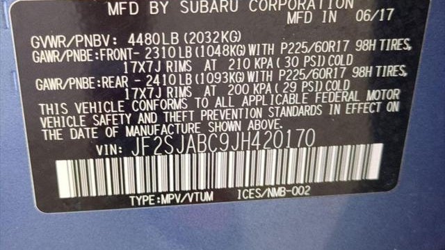 2018 Subaru Forester 2.5i