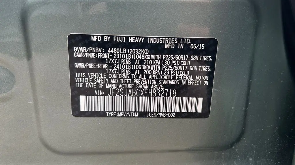 2015 Subaru Forester 2.5i