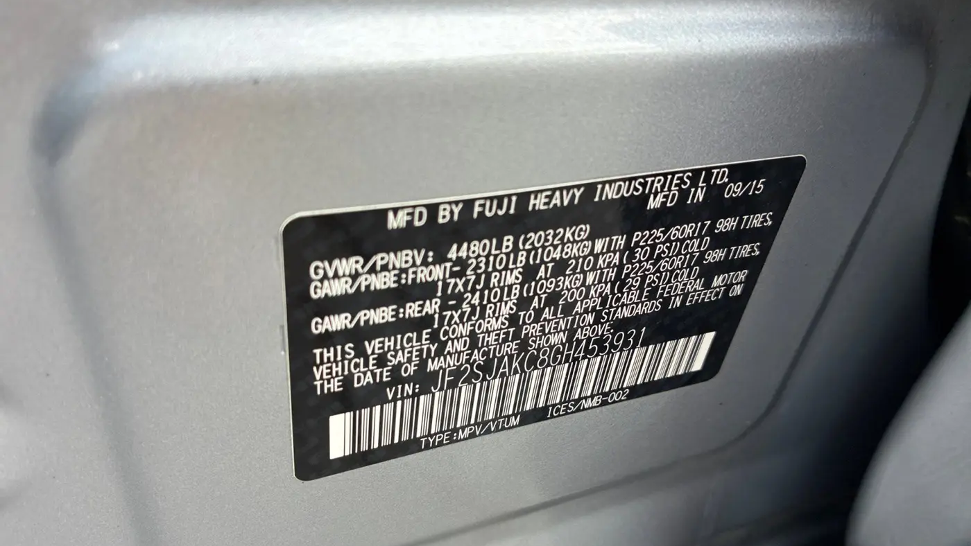 2016 Subaru Forester 2.5i Limited