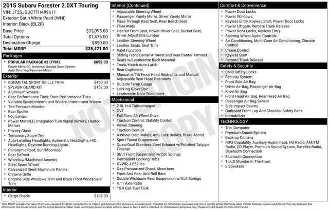 2015 Subaru Forester - $12,873