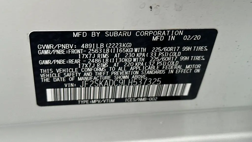 2020 Subaru Forester Base