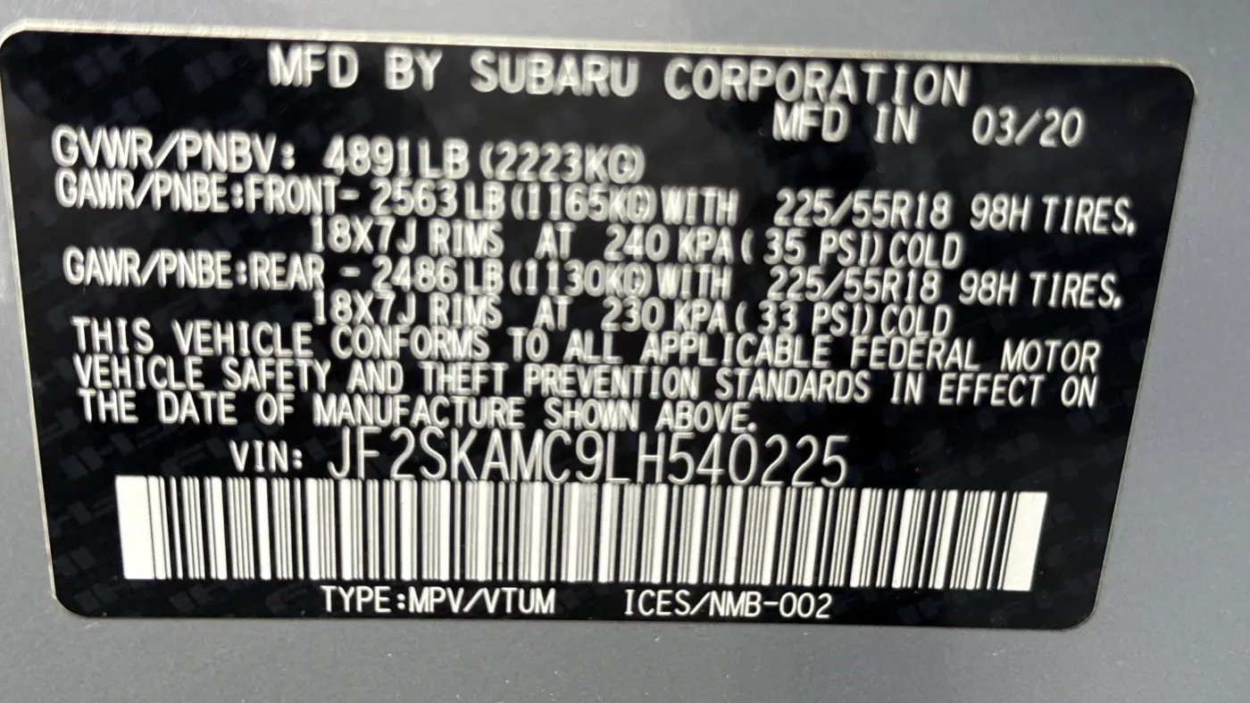 2020 Subaru Forester Sport
