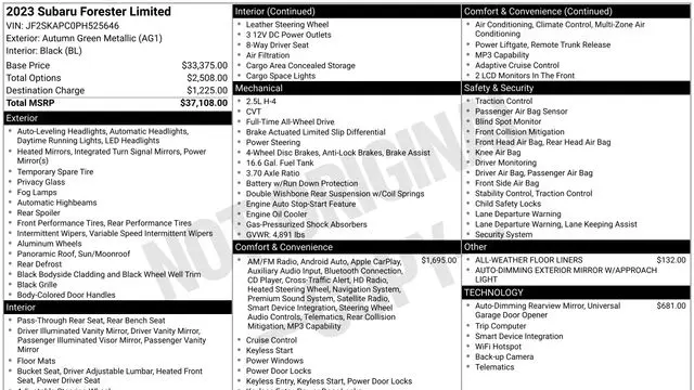 2023 Subaru Forester Limited