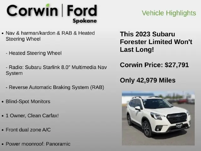 2023 Subaru Forester - $27,791