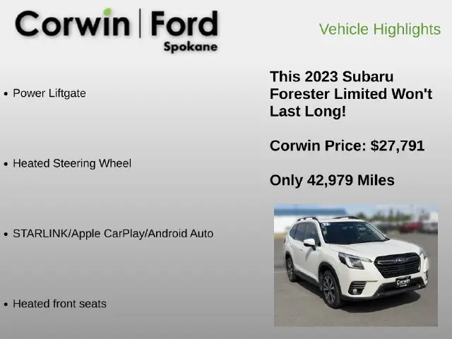 2023 Subaru Forester - $27,791