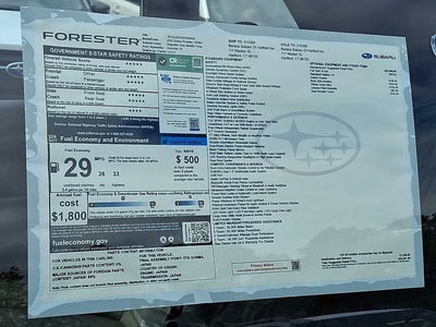 2025 Subaru Forester AWD Base 4DR Crossover