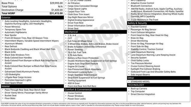 2025 Subaru Forester Base