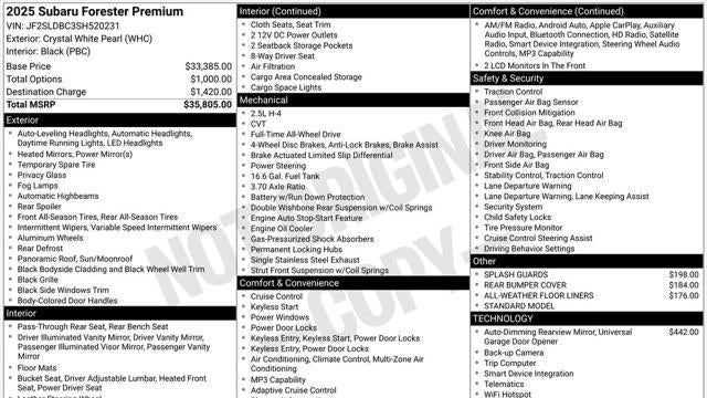 2025 Subaru Forester Premium