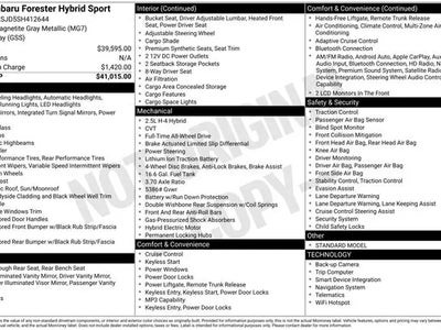 Photo of a 2025 Subaru Forester AWD Sport Hybrid 4DR Crossover for sale