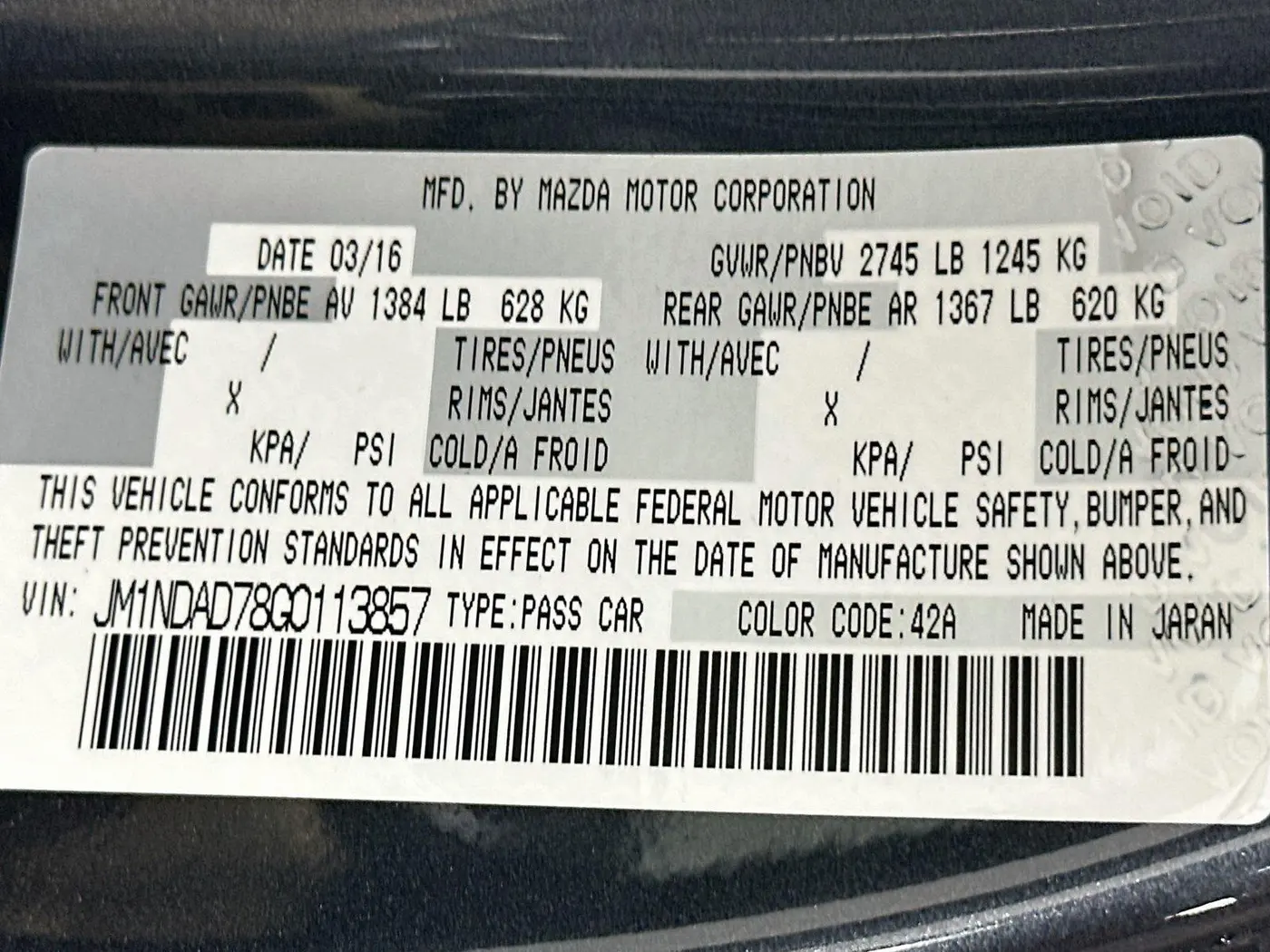 2016 MAZDA MX-5 - $23,500