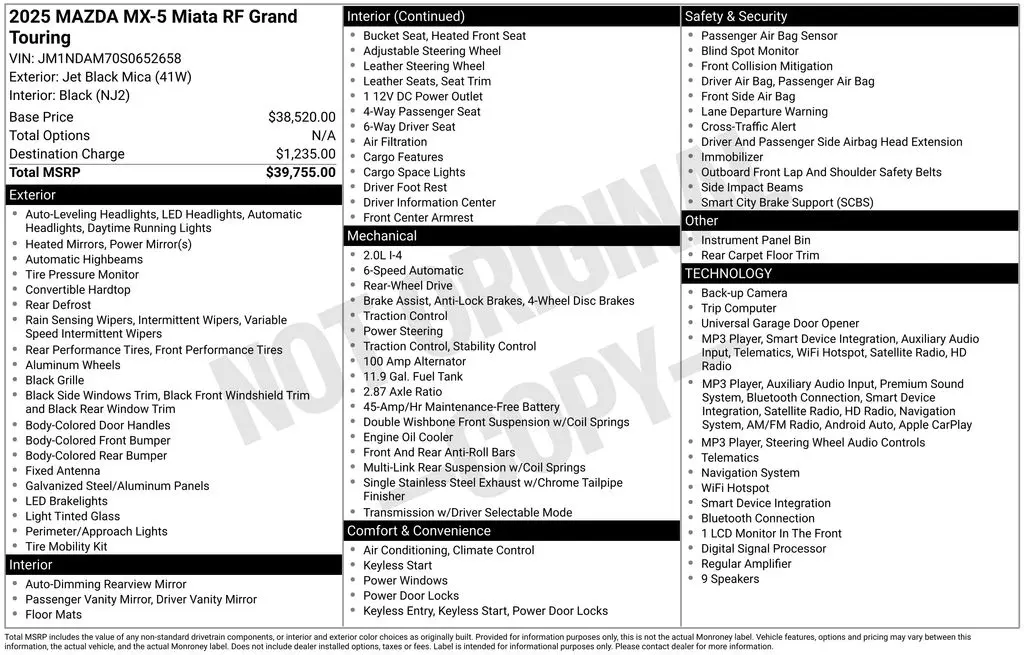 2025 MAZDA MX-5 - $28,728