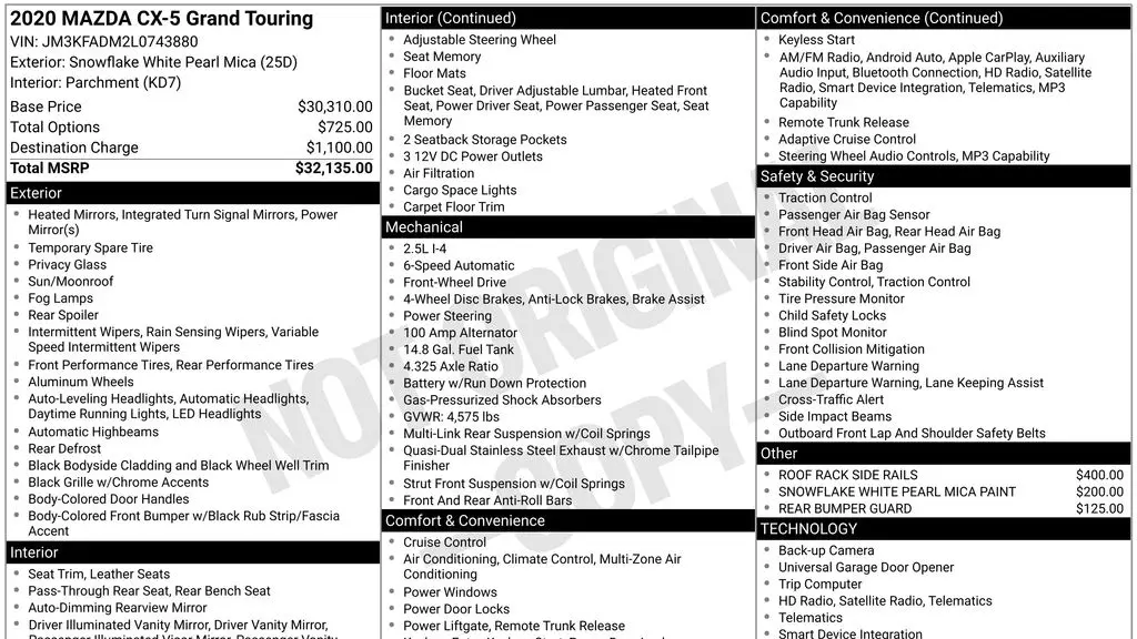 2020 Mazda CX-5 Grand Touring