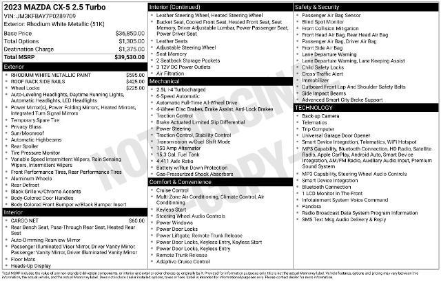 2023 MAZDA CX-5 - $27,450